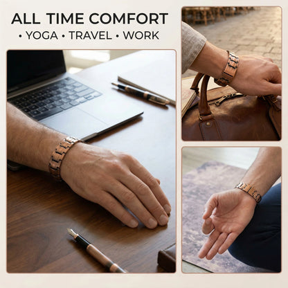 NurtureX BioFLOW Men's Pure Copper Magnetic Bracelet - Adjustable, 5K Gauss, Butterfly Clasp