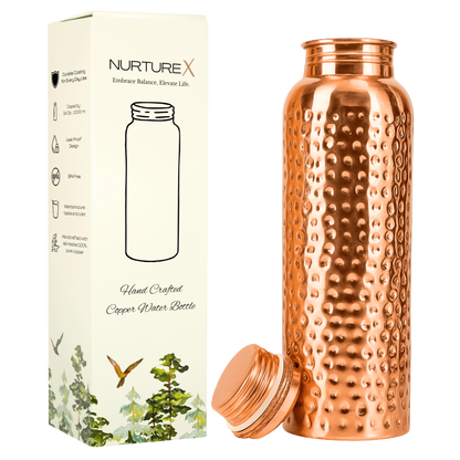 NurtureX Pure Copper Water Bottle