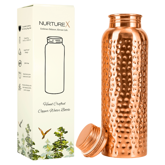 NurtureX Pure Copper Water Bottle