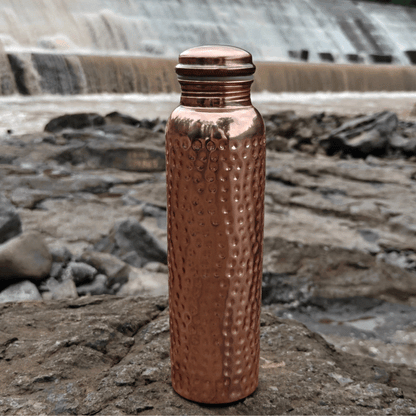 NurtureX Hammered Pure Copper Water Bottle 34 Oz. / 1 Litre