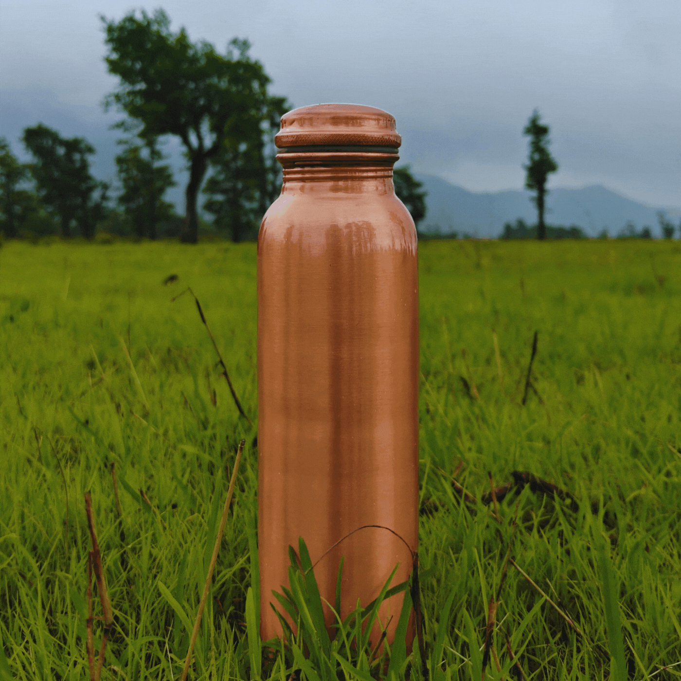NurtureX Smooth Pure Copper Water Bottle 34 Oz. / 1 Litre